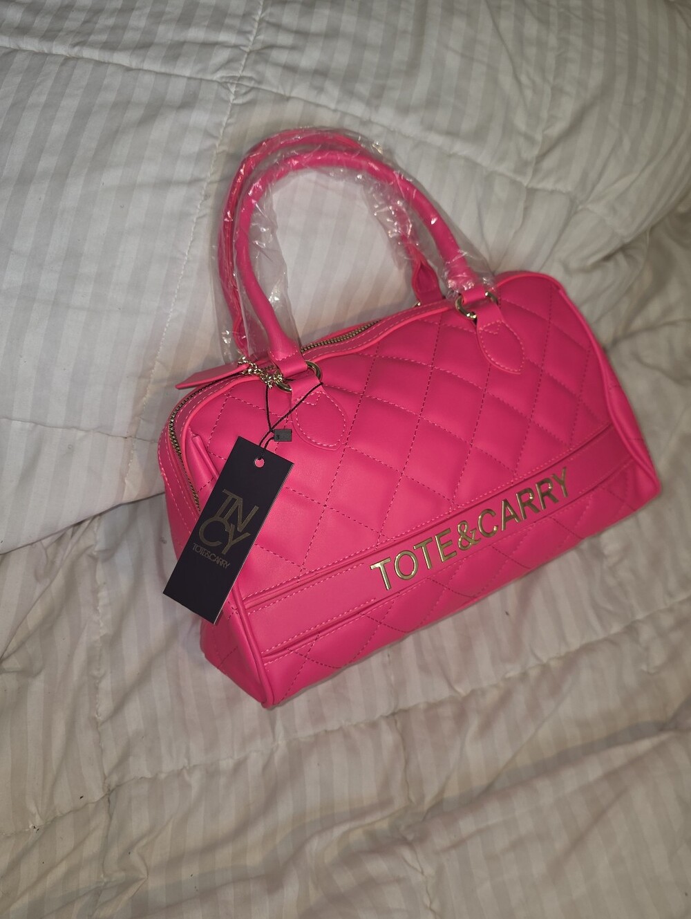 Tote&Carry Hot Pink Quilted Tote